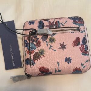 Rebecca Minkoff Pink Wallet NWT with Floral Design